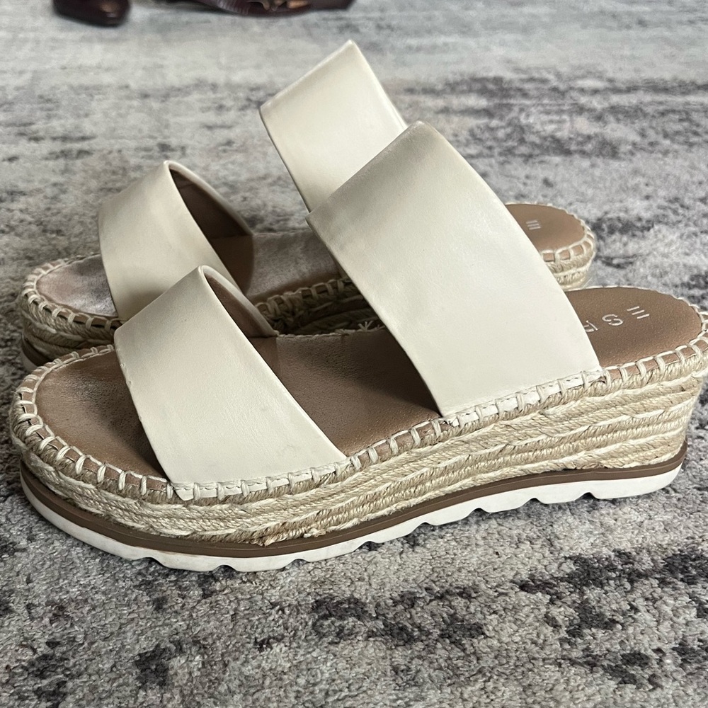 Women's Cream Espadrille Sandals